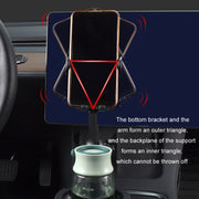 Car Centre Navigation Mobile Phone Holder 360 Rotating Water Cup Holder, Size: Large