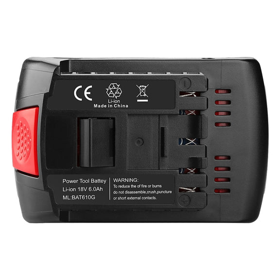 6000mAh 18V Electric Tool Battery Electrical Drilling Spare Battery, For Bosch BSH180 / CAG180-01 / CCS180 / CCS180B / CCS180K