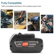3000mAh 18V Electric Tool Battery Electrical Drilling Spare Battery, For Bosch BSH180 / CAG180-01 / CCS180 / CCS180B / CCS180K