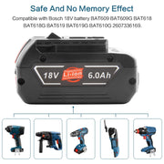 5000mAh 18V Electric Tool Battery Electrical Drilling Spare Battery, For Bosch BSH180 / CAG180-01 / CCS180 / CCS180B / CCS180K