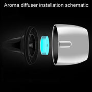 Car Fragrance Super Engine Car Air Conditioning Aroma Diffuser Outlet Ornament, Model: Gray Titanium Red Light