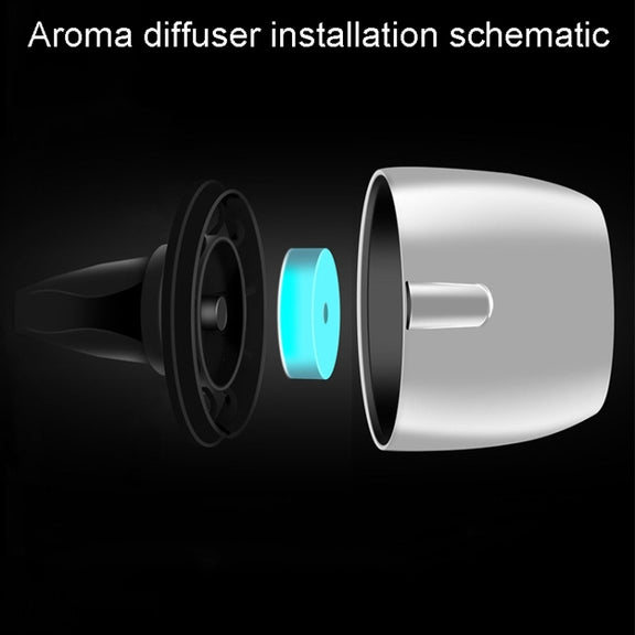 Car Fragrance Super Engine Car Air Conditioning Aroma Diffuser Outlet Ornament, Model: Gray Titanium Red Light
