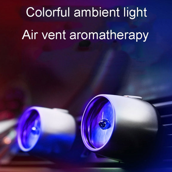 Car Fragrance Super Engine Car Air Conditioning Aroma Diffuser Outlet Ornament, Model: Gray Titanium Blue Light
