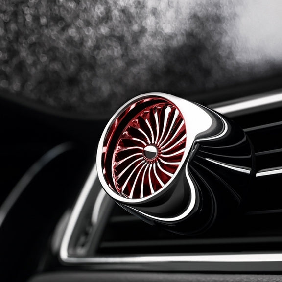Car Fragrance Super Engine Car Air Conditioning Aroma Diffuser Outlet Ornament, Model: Bright Silver Red Light