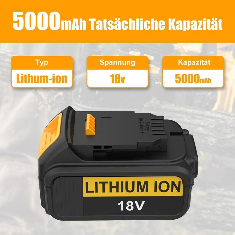 5000mAh For Dewalt DCB180 / DCB181 / DCB200 18V Electrical Tools Spare Battery