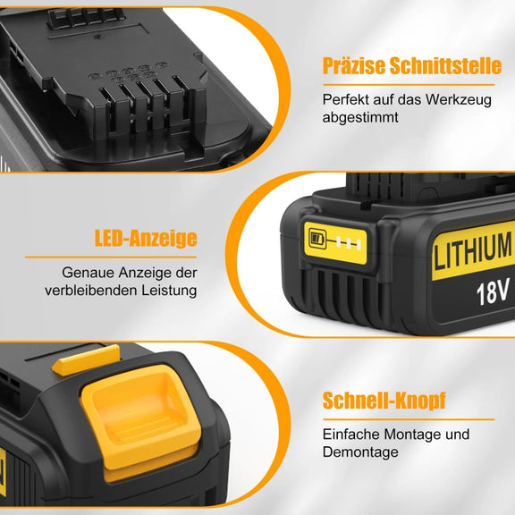 5000mAh For Dewalt DCB180 / DCB181 / DCB200 18V Electrical Tools Spare Battery