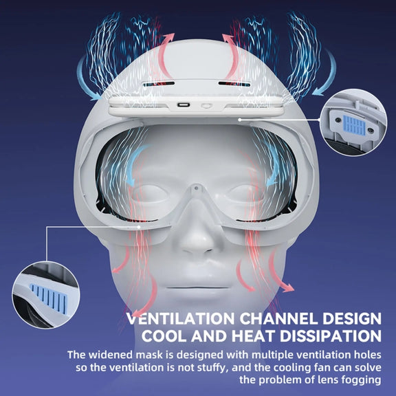 For PICO 4 Hibloks VR Glasses Face Cushion Protector Pad With Fan, Spec: 1pc PU Cotton