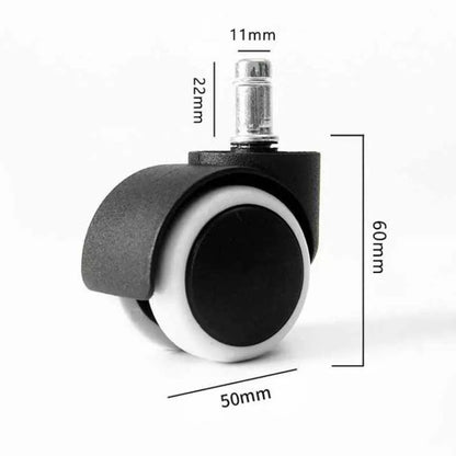 2 Inch 11 x 22mm Plunger Swivel Casters Chair Replacement Wheels(Gray) - Furniture Accessories by PMC Jewellery | Online Shopping South Africa | PMC Jewellery | Buy Now Pay Later Mobicred