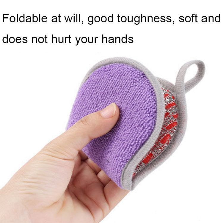 Double-sided Absorbent Kitchen Dishwashing Sponge Multifunctional Cleaning Rag, Style: 6pcs /set