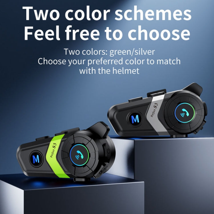 S3 Motorcycle Helmet Bluetooth Headset For Full and Half Helmets(Silver) - Motorcycle Walkie Talkie by PMC TechLife | Online Shopping South Africa | PMC TechLife | Buy Now Pay Later Mobicred