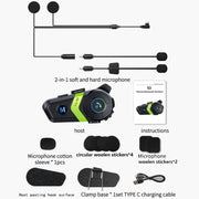 S3 Motorcycle Helmet Bluetooth Headset For Full and Half Helmets(Green)