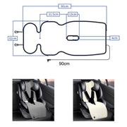 Car USB Heated Seat Cushion Winter Plush Child Seat Pad, Size: 90x32cm(Gray)
