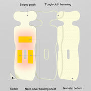 Car USB Heated Seat Cushion Winter Plush Child Seat Pad, Size: 90x32cm(Gray)