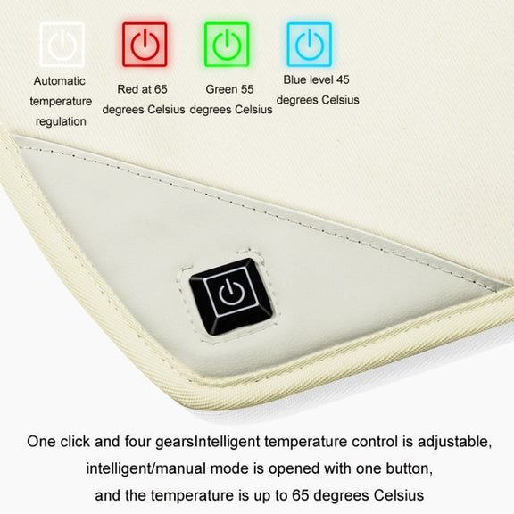 Car USB Heated Seat Cushion Winter Plush Child Seat Pad, Size: 90x32cm(Gray)