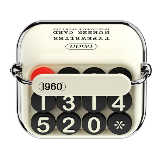 Bbdd Vintage Typewriter Temporary Parking License Plate Car Moving Phone Number Plaque(Beige) - free shipping - PMC Jewellery - Order now!
