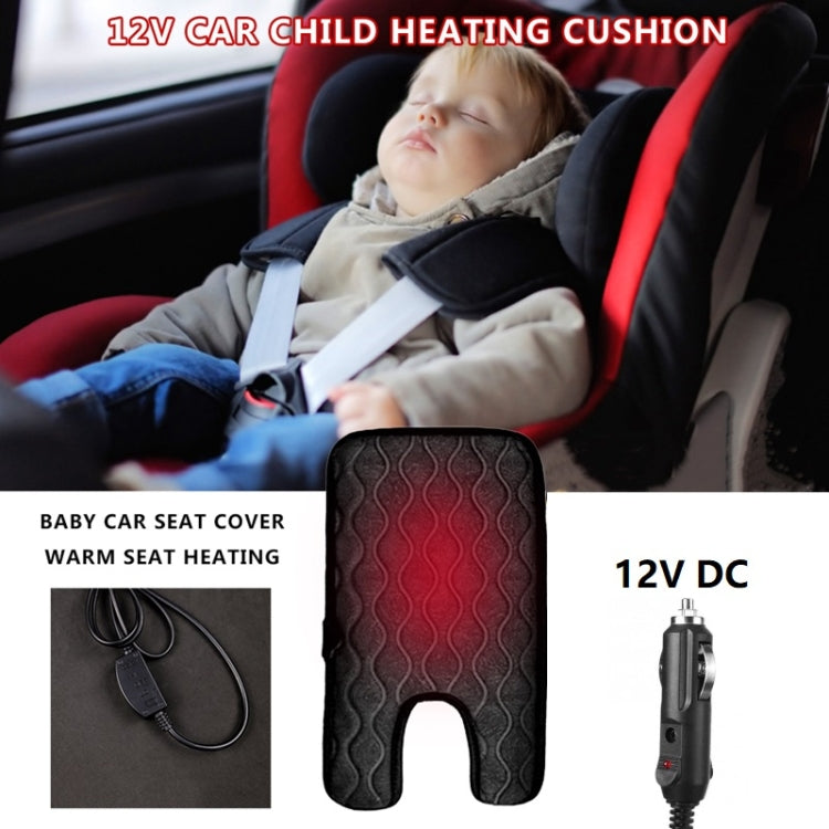Children Single-Seat Car Winter Electric Heated Seat Cushion(Black) - Seat Accessories by PMC TechLife | Online Shopping South Africa | PMC TechLife | Buy Now Pay Later Mobicred