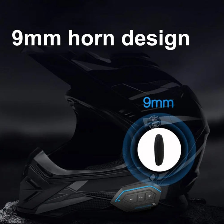 X6 Helmet Bluetooth Headset Wireless Waterproof Moto Handsfree Stereo Headphone(Hard Pipe Wheat) - Motorcycle Walkie Talkie by PMC TechLife | Online Shopping South Africa | PMC TechLife | Buy Now Pay Later Mobicred