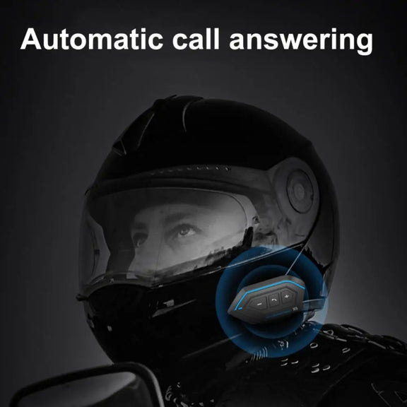 X6 Helmet Bluetooth Headset Wireless Water-resistant Moto Handsfree Stereo Headphone(Hard Pipe Wheat)