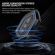 X6 Helmet Bluetooth Headset Wireless Water-resistant Moto Handsfree Stereo Headphone(Hard Pipe Wheat)