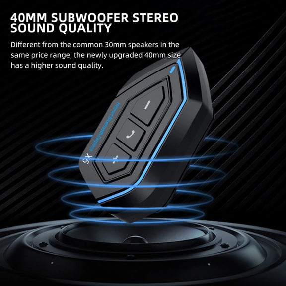 X6 Helmet Bluetooth Headset Wireless Water-resistant Moto Handsfree Stereo Headphone(Soft Line Wheat)