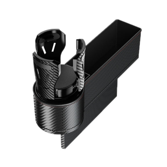Car Seat Gap Storage Box Car Water Cup Holder Ashtray, Color: Left Carbon Fiber