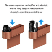 Car Seat Gap Storage Box Car Water Cup Holder Ashtray, Color: Left Carbon Fiber