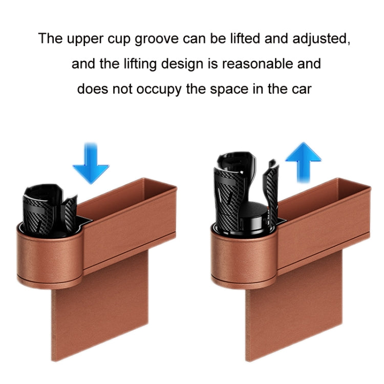 Car Seat Gap Storage Box Car Water Cup Holder Ashtray, Color: Left Carbon Fiber