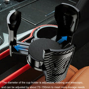 Car Seat Gap Storage Box Car Water Cup Holder Ashtray, Color: Left Carbon Fiber
