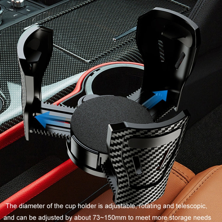 Car Seat Gap Storage Box Car Water Cup Holder Ashtray, Color: Left Carbon Fiber