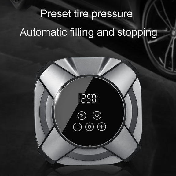 19 Cylinders Car Intelligent Digital Display Inflator Pump Portable Car Tire Pneumatic Engine(Silver)