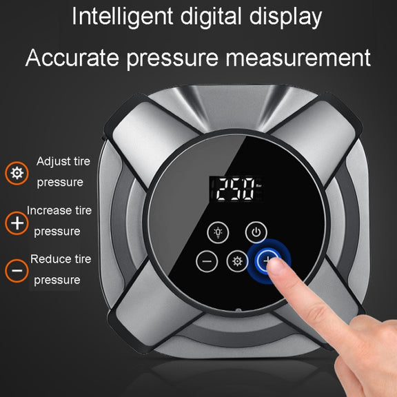 19 Cylinders Car Intelligent Digital Display Inflator Pump Portable Car Tire Pneumatic Engine(Silver)