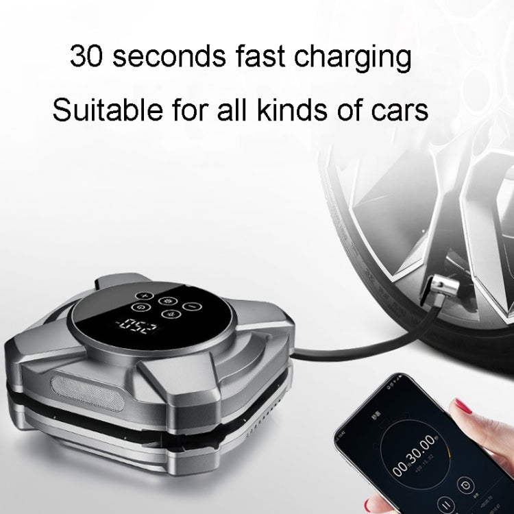 19 Cylinders Car Intelligent Digital Display Inflator Pump Portable Car Tire Pneumatic Engine(Silver)