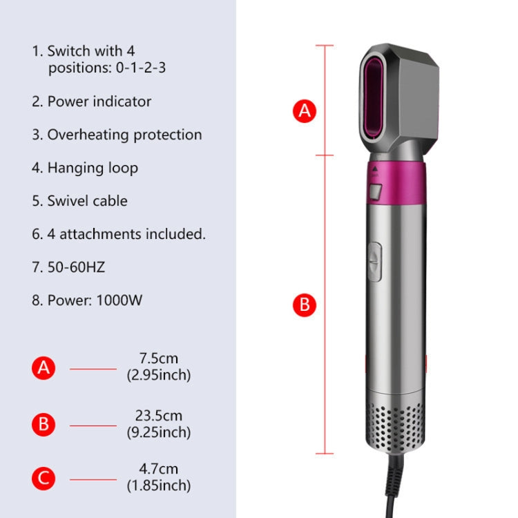 5 In 1 Hot Air Comb Automatic Curling Iron Square Model Hair Styling Comb Curling And Straightening, Plug: EU Plug - Hair Curler by PMC TechLife | Online Shopping South Africa | PMC TechLife | Buy Now Pay Later Mobicred