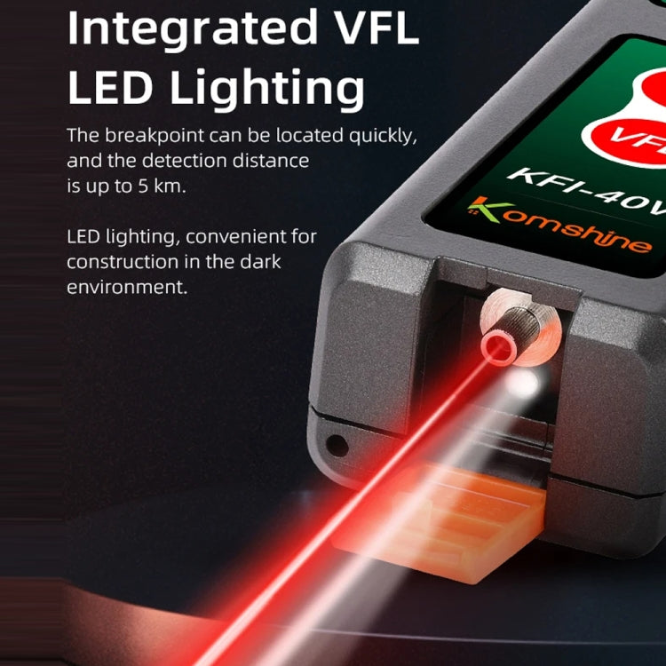 Komshine Fiber Optic Identifier Optical Cable Signal Direction Identifier With VFL Red Light 10mW(KFI-40V) - Fiber Optic Test Pen by Komshine | Online Shopping South Africa | PMC TechLife | Buy Now Pay Later Mobicred