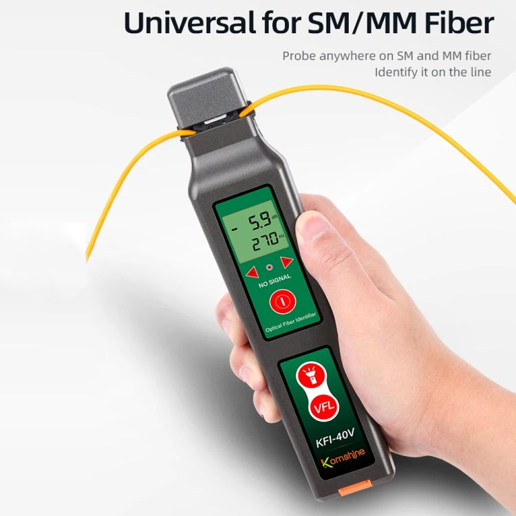 Komshine Fiber Optic Identifier Optical Cable Signal Direction Identifier With VFL Red Light 10mW(KFI-40V) - Fiber Optic Test Pen by Komshine | Online Shopping South Africa | PMC Jewellery | Buy Now Pay Later Mobicred