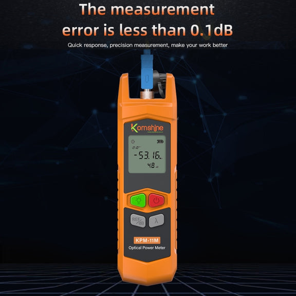 Komshine High Precision Optical Power Meter Mini Fiber Optic Light Attenuation Tester With LED, Specification: C-L/-50DBM to +26DBM