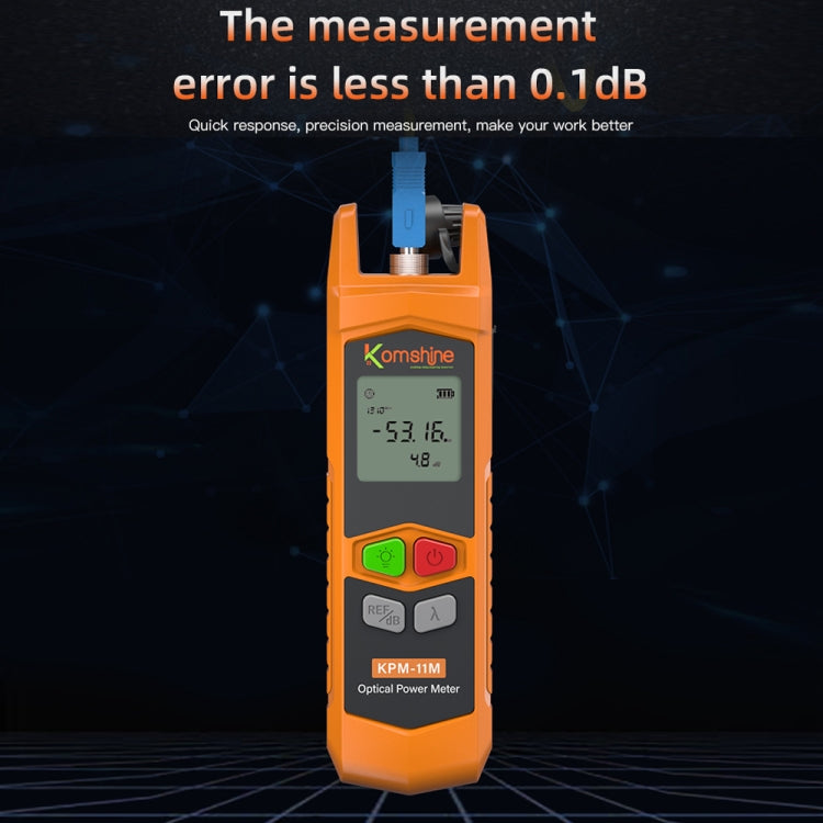 Komshine High Precision Optical Power Meter Mini Fiber Optic Light Attenuation Tester With LED, Specification: C-L/-50DBM to +26DBM