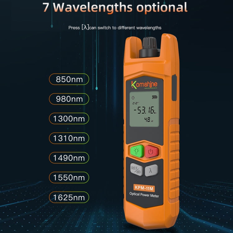 Komshine High Precision Optical Power Meter Mini Fiber Optic Light Attenuation Tester With LED, Specification: C-L/-50DBM to +26DBM