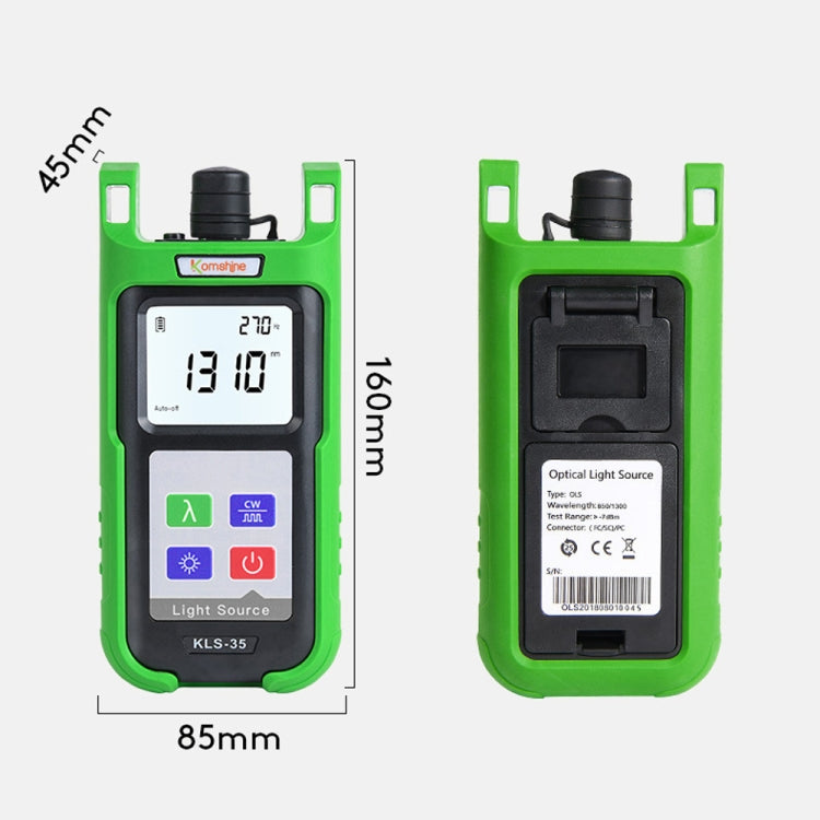 Komshine Handheld Laser Light Source Fiber Tester with LED Backlight, Model: KLS-35-S