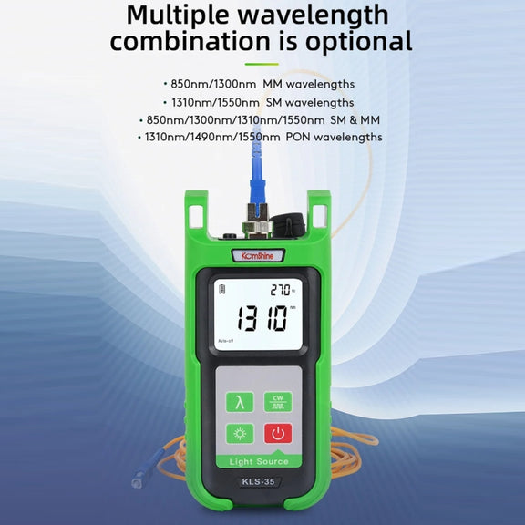 Komshine Handheld Laser Light Source Fiber Tester with LED Backlight, Model: KLS-35-S