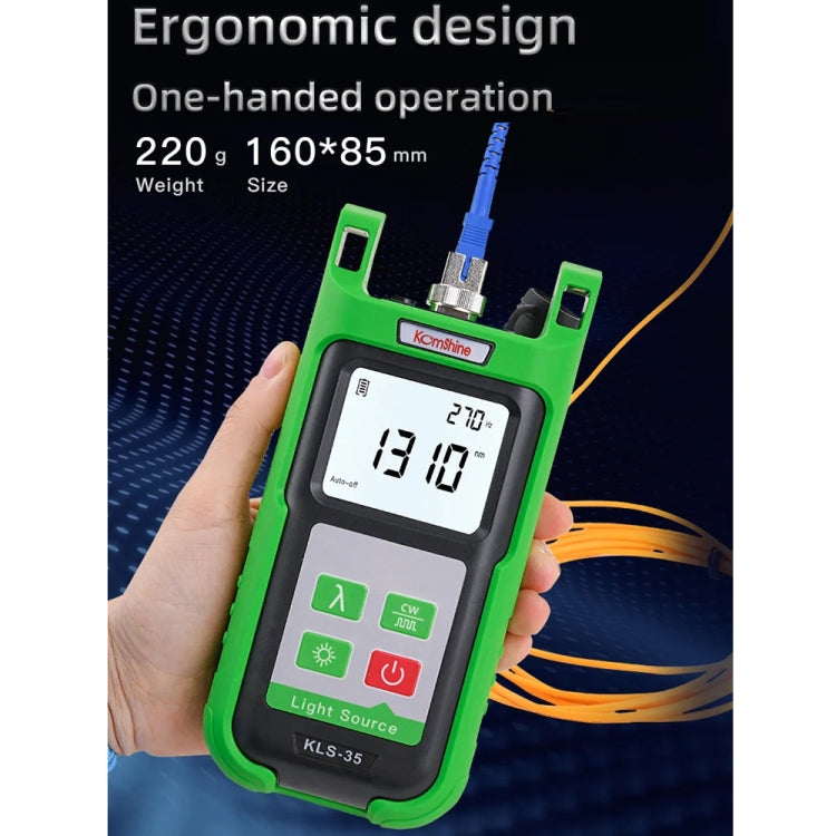 Komshine Handheld Laser Light Source Fiber Tester with LED Backlight, Model: KLS-35-PON