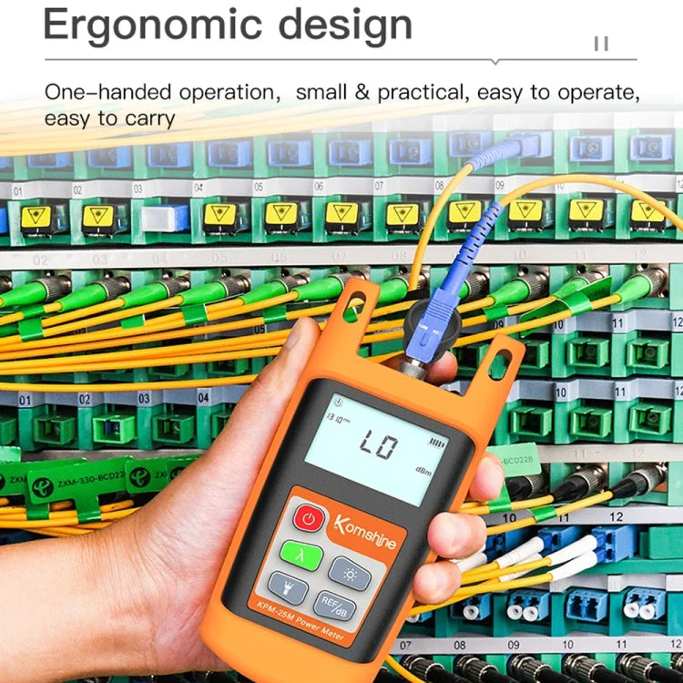 Komshine Mini Handheld Optical Power Meter Fiber Loss Measurement, Specification: KPM-25M-C/-50DBM to +26DBM
