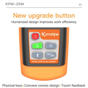Komshine Mini Handheld Optical Power Meter Fiber Loss Measurement, Specification: KPM-25M-C/-50DBM to +26DBM