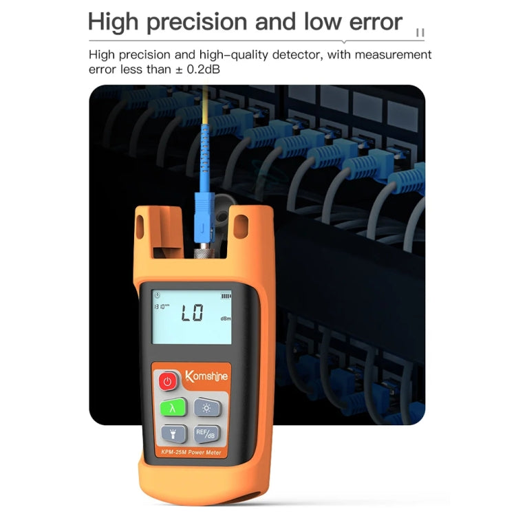 Komshine Mini Handheld Optical Power Meter Fiber Loss Measurement, Specification: KPM-25M-C/-50DBM to +26DBM