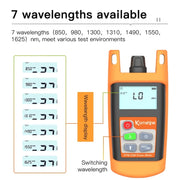 Komshine Mini Handheld Optical Power Meter Fiber Loss Measurement, Specification: KPM-25M-C/-50DBM to +26DBM