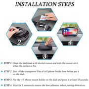 360 Degree Rotating Suction Cup Car Dashboard Mobile Phone Holder(Black)