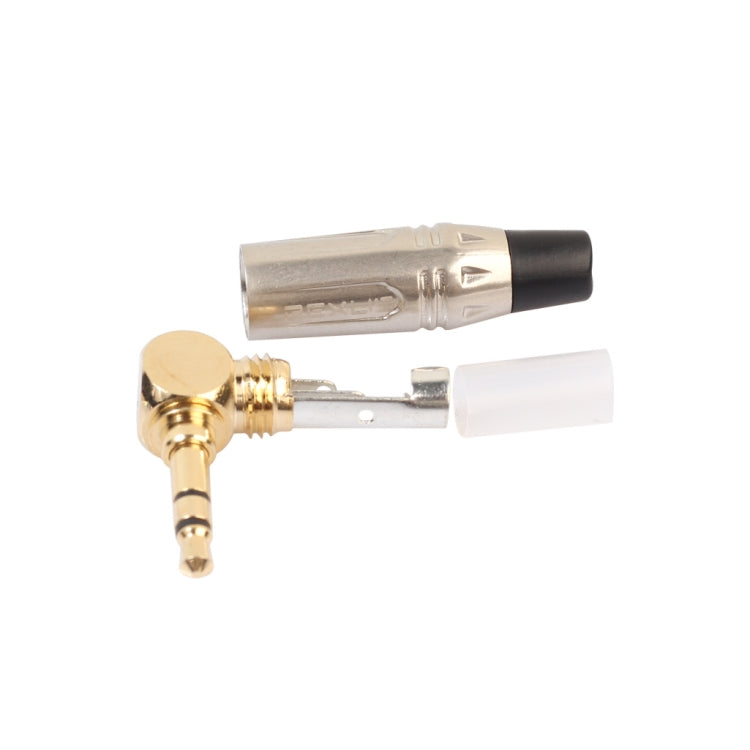 Zinc Alloy L-Shaped 90 Degree 3.5mm Stereo Headset Wire Welding Plug - Audio Adapter by PMC TechLife | Online Shopping South Africa | PMC TechLife