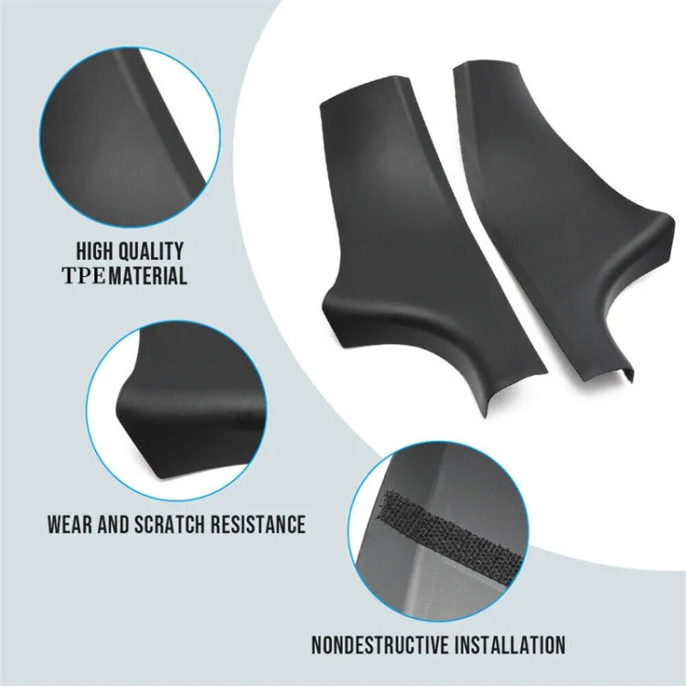 For Tesla Model Y Rear Door Built-In Sill Strip Rear Seats Anti-Kick Leather Protective Pad(Carbon Fiber) - Seat Accessories by PMC TechLife | Online Shopping South Africa | PMC TechLife | Buy Now Pay Later Mobicred