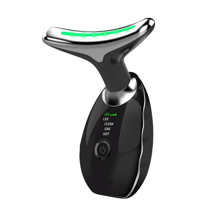 Electrical Neck Beauty Instrument Neck Massager Face Beauty Device, Style: Oval(Black) - free shipping - PMC Jewellery - Order now!
