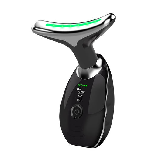 Electrical Neck Beauty Instrument Neck Massager Face Beauty Device, Style: Oval(Black) - free shipping - PMC Jewellery - Order now!